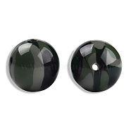 Resin Beads, Imitation Gemstone, Round, Dark Olive Green, 19.5mm, Hole: 2~2.4mm(RESI-N034-23-N01)