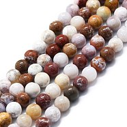Natural Ocean Jasper Beads Strands, Round, 6mm, Hole: 1mm, about 67pcs/strand, 15.75''(40cm)(G-P457-C02-06)
