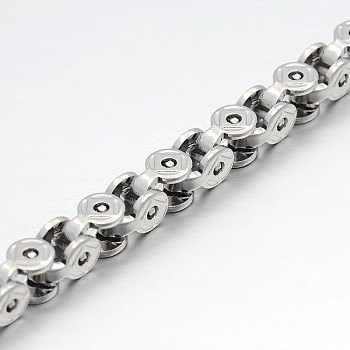 304 Stainless Steel Chains, Unwelded, Stainless Steel Color, 5mm