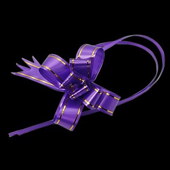 Handmade Elastic Packaging Ribbon Bows, Nice for Packing Decorations, Blue Violet, 70mm