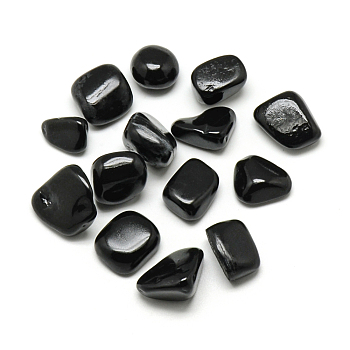 Natural Obsidian Gemstone Beads, Tumbled Stone, Nuggets, No Hole/Undrilled, 17~20x13~18x4~14mm