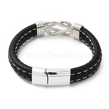 Word Love You Forever Stainless Steel Interlocking Knot Link Bracelet(JB753A)-3