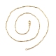Brass Ball and Column Link Chains Necklace for Women(NJEW-P265-22G)-3