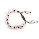 bracelet de perles tressées en quartz rose naturel(PW-WG69423-01)-1