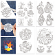 4 Sheets 11.6x8.2 Inch Stick and Stitch Embroidery Patterns(DIY-WH0455-092)-1
