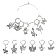 Butterfly Alloy Multifunction Pendant Decorations(HJEW-CJ00005)-1