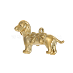 304 Stainless Steel Pendants, Ion Plating(IP), Dog Charms, Real 18K Gold Plated, 6x20mm, Hole: 1mm(STAS-OY011-51G)