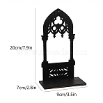 Gothic Wood Candlestick, Black, 90x72x200mm, 2pcs/set(PW-WGA6AEA-02)