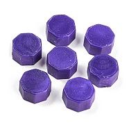 Sealing Wax Particles for Retro Seal Stamp, Octagon, Indigo, 9x5mm, about 1500pcs/bag(DIY-WH0148-11T)