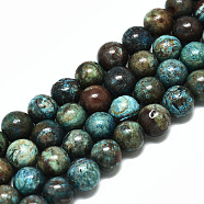 Natural Wave Jasper Beads Strands, Round, Dyed, 6mm, Hole: 1.2mm, about 59~61pcs/strand, 14.96 inch~15.75 inch(38~40cm)(G-R485-10-6mm-1)