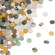 Natural Jade Beads Strands, Heishi Beads, Flat Round/Disc, 4.5x2.5~3.8mm, Hole: 0.8mm, 160pcs/box(G-NB0001-80)