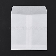 Rectangle Translucent Parchment Paper Bags, for Gift Bags and Shopping Bags, Clear, 13.45cm, Bag: 110x110x0.3mm(CARB-A005-01F)