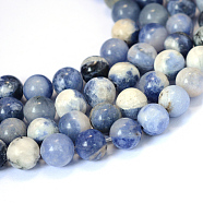 Natural Sodalite Round Bead Strands, 8~8.5mm, Hole: 1mm, about 45~48pcs/strand, 15 inch(G-E334-8mm-08)