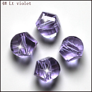 Imitation Austrian Crystal Beads, Grade AAA, Faceted, Polygon, Lilac, 6mm, Hole: 0.7~0.9mm(SWAR-F085-6mm-04)
