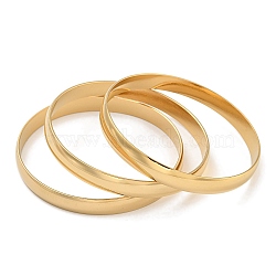 Fashion 304 Stainless Steel Bangle Sets, Golden, 2-1/2 inch(6.5cm), 3pcs/set(BJEW-L664-019G-02)