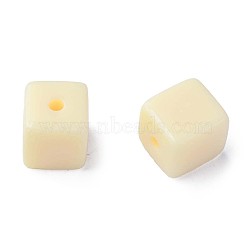 Opaque Acrylic Beads, Cube, PeachPuff, 10.5x9.5x9.5mm, Hole: 2mm, about 490pcs/500g(MACR-S373-148-A15)