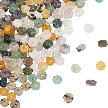 Natural Jade Beads Strands, Heishi Beads, Flat Round/Disc, 4.5x2.5~3.8mm, Hole: 0.8mm, 160pcs/box