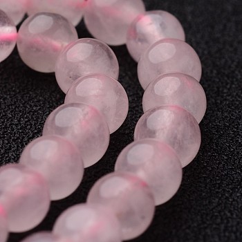 Round Natural Rose Quartz Bead Strands, 6mm, hole: 1mm, about 63~65pcs/strand, 15 inch