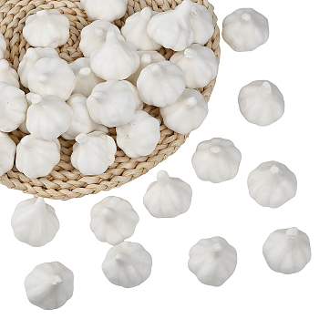 Mini Foam Imitation Garlic, Simulation Vegetable, for Dollhouse Accessories Pretending Prop Decorations, White, 38x35x40mm, 20pcs/bag