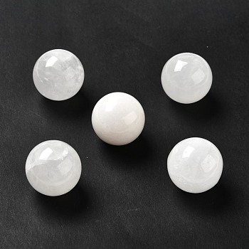 Natural Quartz Crystal Beads, Rock Crystal Beads, No Hole/Undrilled, Round, 25~25.5mm