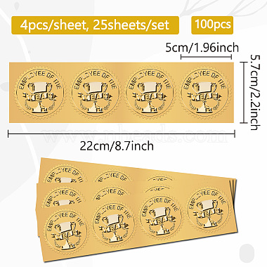 Self Adhesive Gold Foil Embossed Stickers(DIY-WH0575-004)-2