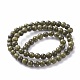 Natural Green Jade Dyed Round Beads Strands(JBS053-6MM-41)-2