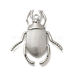 Anti-Tarnish 304 Stainless Steel Pendants, Insect Charm, Stainless Steel Color, 30.5x28x3mm, Hole: 1.8mm(X-STAS-U031-07P)