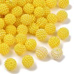 Imitation Pearl Acrylic Beads, Berry Beads, Combined Beads, Round, Gold, 12~12.5mm, Hole: 1.6mm, about 740pcs/500g(OACR-XCP0001-17A)