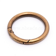 Alloy Spring Gate Rings, Cadmium Free & Lead Free, Antique Bronze, 41x5mm(AJEW-WH0129-48D-AB)