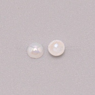 Plastic Cabochons, Imitation Pearl, Half Round, White, 5x2.5mm, 10000pcs/bag(KY-TAC0009-02C-03)