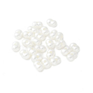 ABS Imiattion Beads, Peanut, White, 8x5.5x4.5mm, Hole: 1.8mm, 4167pcs/500g(OACR-D302-01B)