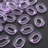 Transparent Acrylic Linking Rings, Quick Link Connectors, for Cable Chains Making, Oval, Violet, 24x18x5mm, Inner Diameter: 13x7mm, about 403pcs/500g(MACR-S373-19-B13)