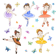 PVC Wall Stickers, Wall Decoration, Ballet Pattern, 390x900mm(DIY-WH0228-826)