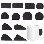 EVA Mug Handle Forms, Handle Molds, for Ceramic Cup Making, Mixed Shapes, Black, 2.9~5x4.3~8.5x1.75cm, 12pcs/set(DIY-WH0387-18)