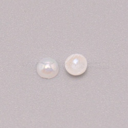 Plastic Cabochons, Imitation Pearl, Half Round, White, 5x2.5mm, 10000pcs/bag(KY-TAC0009-02C-03)