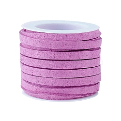 Faux Suede Cord, Faux Suede Lace, Medium Orchid, 4x1.5mm, about 5.46 yards(5m)/roll(X-LW-R003-4mm-1070)