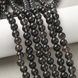 Natural Ice Obsidian Beads Strands, Round, Coconut Brown, 8mm, Hole: 1.2mm, about 43~45pcs/strand, 14.76''~15.04''(37.5~38.2cm)(G-P590-A03-8mm-02)