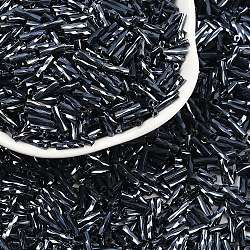 Glass Twist Bugles Seed Beads, Marine Blue, about 6mm long, 1.8mm in diameter, hole: 0.6mm, 1250pcs/50g(X-TTSDB6MM706)