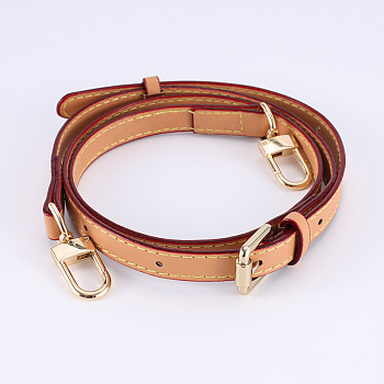 Adjustable PU Leather Shoulder Strap, with Alloy Swivel Clasps, for Bag Straps Replacement Accessories, Sandy Brown, 92~12.05x1.5x0.2cm