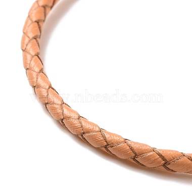 Création de bracelet tressée en cuir(MAK-L018-05G)-2