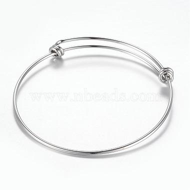 Adjustable 304 Stainless Steel Expandable Bangle Making(BJEW-G515-05P)-2