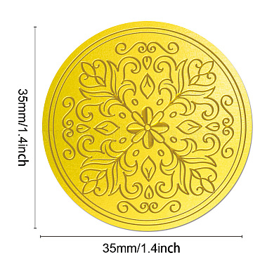 15 Sheets Gold Foil Paper Picture Stickers(STIC-WH0025-001)-2