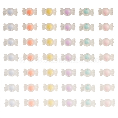 60pcs 6 couleurs perles acryliques transparentes(FACR-CJ0001-09)-3