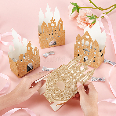 Castle Shape Paper Glitter Candy Boxes(CON-WH0083-12)-5
