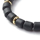 Natural Larvikite Beads Stretch Bracelets(BJEW-JB06553)-5