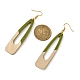 zweifarbige Ohrhänger aus Kunstharz und Holz(EJEW-JE05508-04)-2