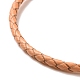 Création de bracelet tressée en cuir(MAK-L018-05G)-2