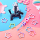 12Pcs Spray Paint Alloy Spring Gate Rings(FIND-TA0010-90)-7