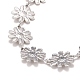 Enamel Daisy Link Chains Bracelet(BJEW-P271-01P-06)-3