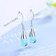 Brass & Glass Dangle Earrings(WGD6860-01)-1
